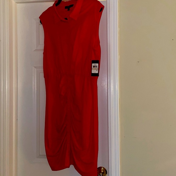 GUESS sleeveless red dress, button down halfway size 12 BNWT. VALENTINES DRESS! - Picture 1 of 7